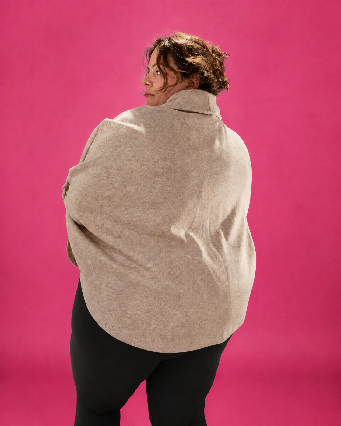 Cape ample texturée grande taille L’Indisciplinée