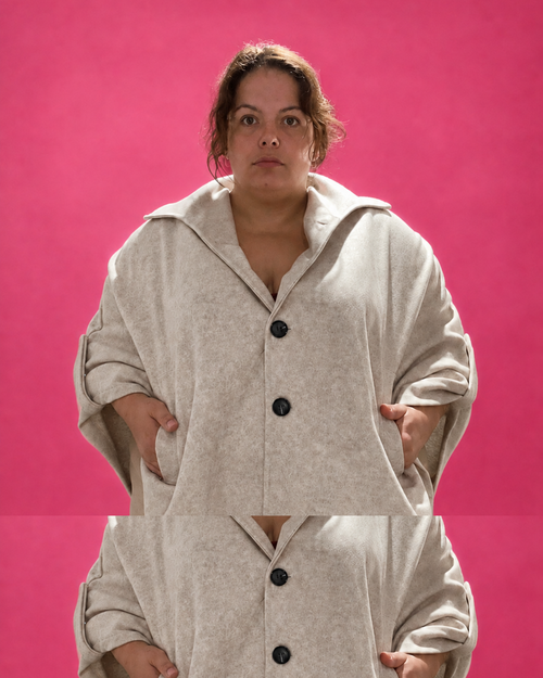 Cape ample texturée grande taille L’Indisciplinée