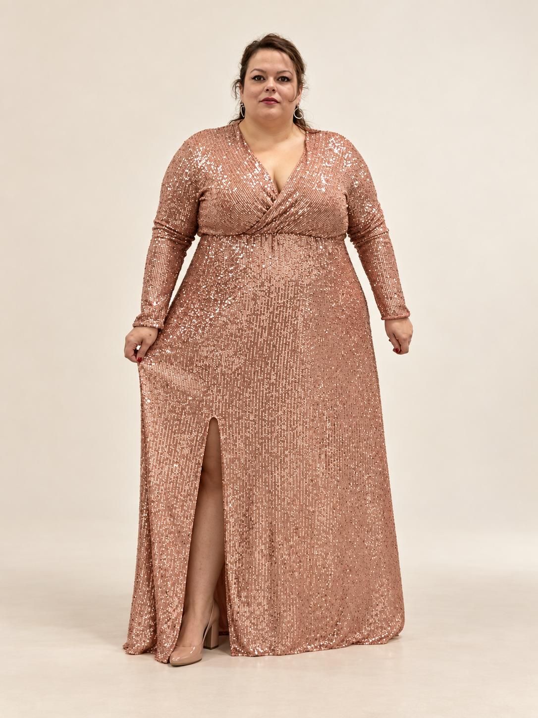 La Diva rose gold portée de face