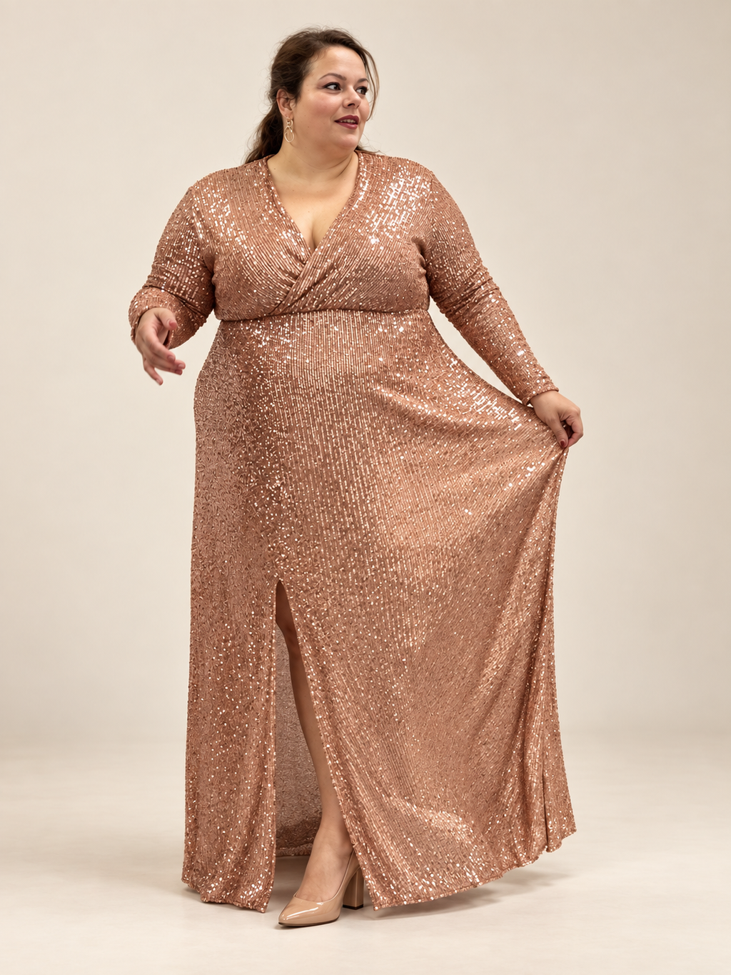 La Diva rose gold portée en mouvement