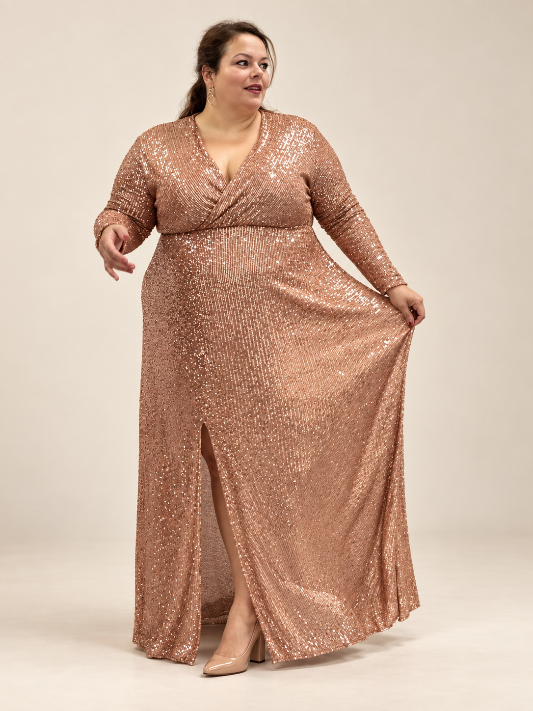 La Diva rose gold portée en mouvement