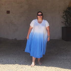 ROBE LONGUE TYE & DYE BLEU L'indisciplinée