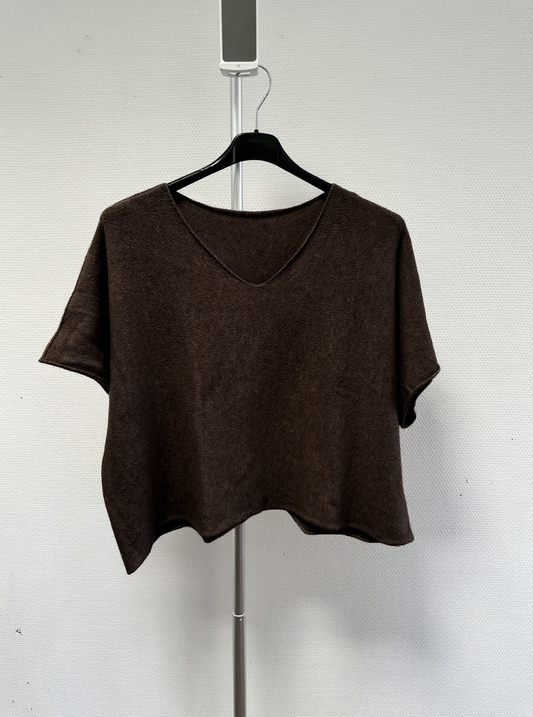PULL CROP CHOCOLAT L'indisciplinée