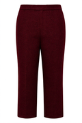 PANTALON EFFET TWEED BORDEAUX