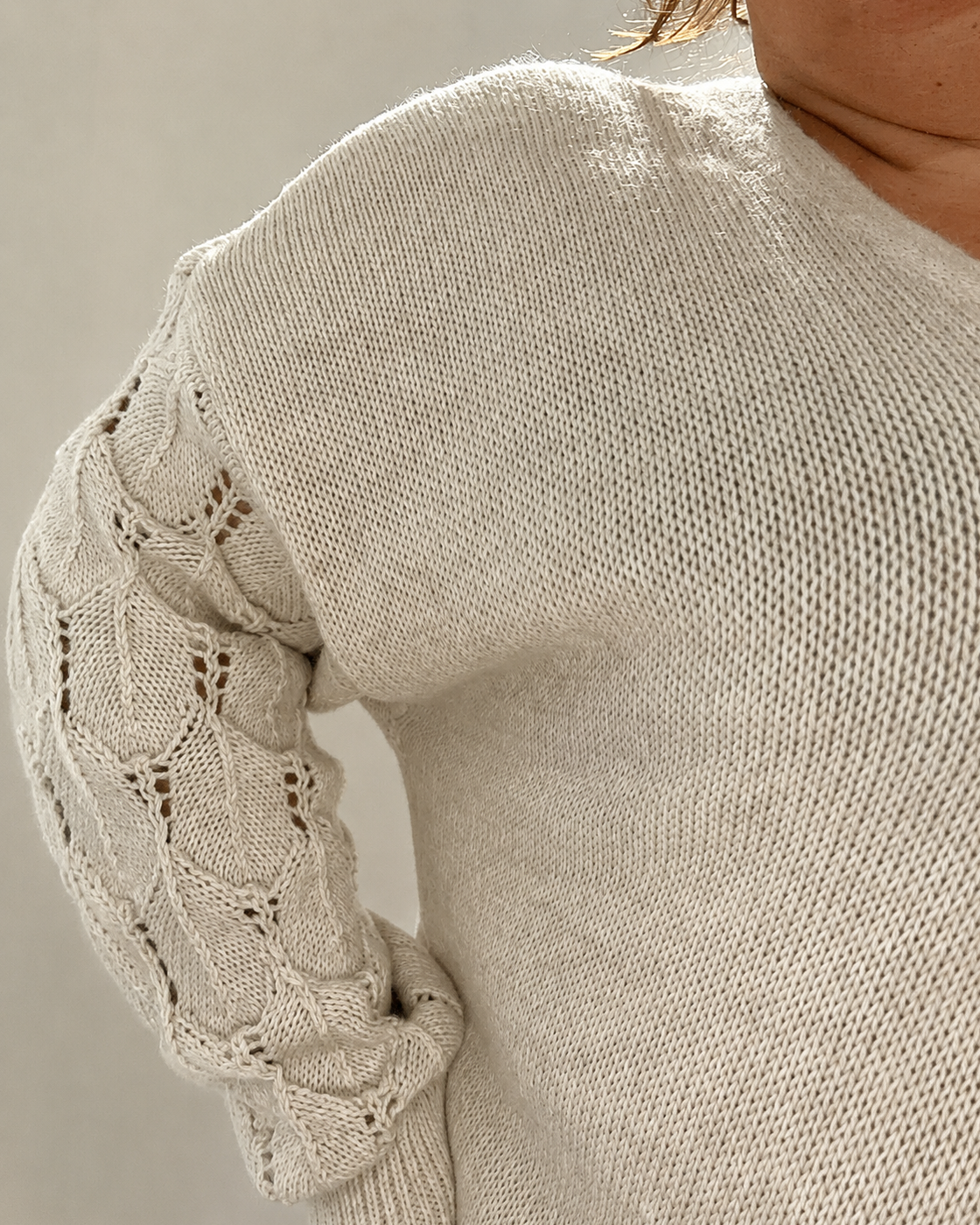 Gilet long en maille ajourée grande taille L'Indisciplinée