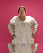 Gilet long en maille ajourée grande taille L'Indisciplinée