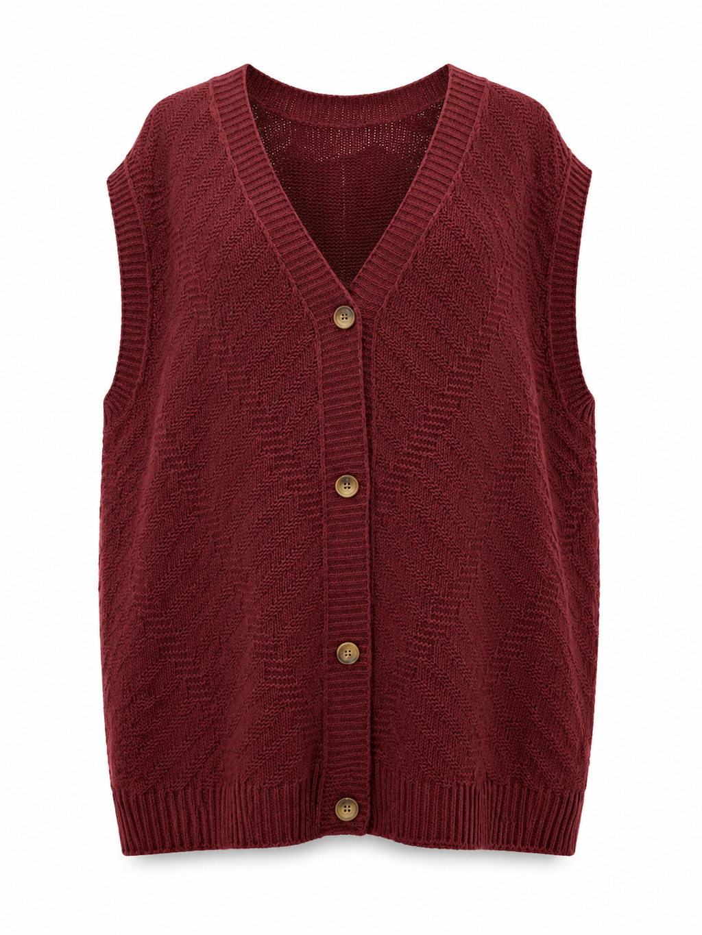 Gilet sans manches en maille relief – 80 cm MM