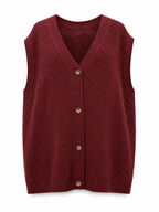 Gilet sans manches en maille relief – 80 cm MM