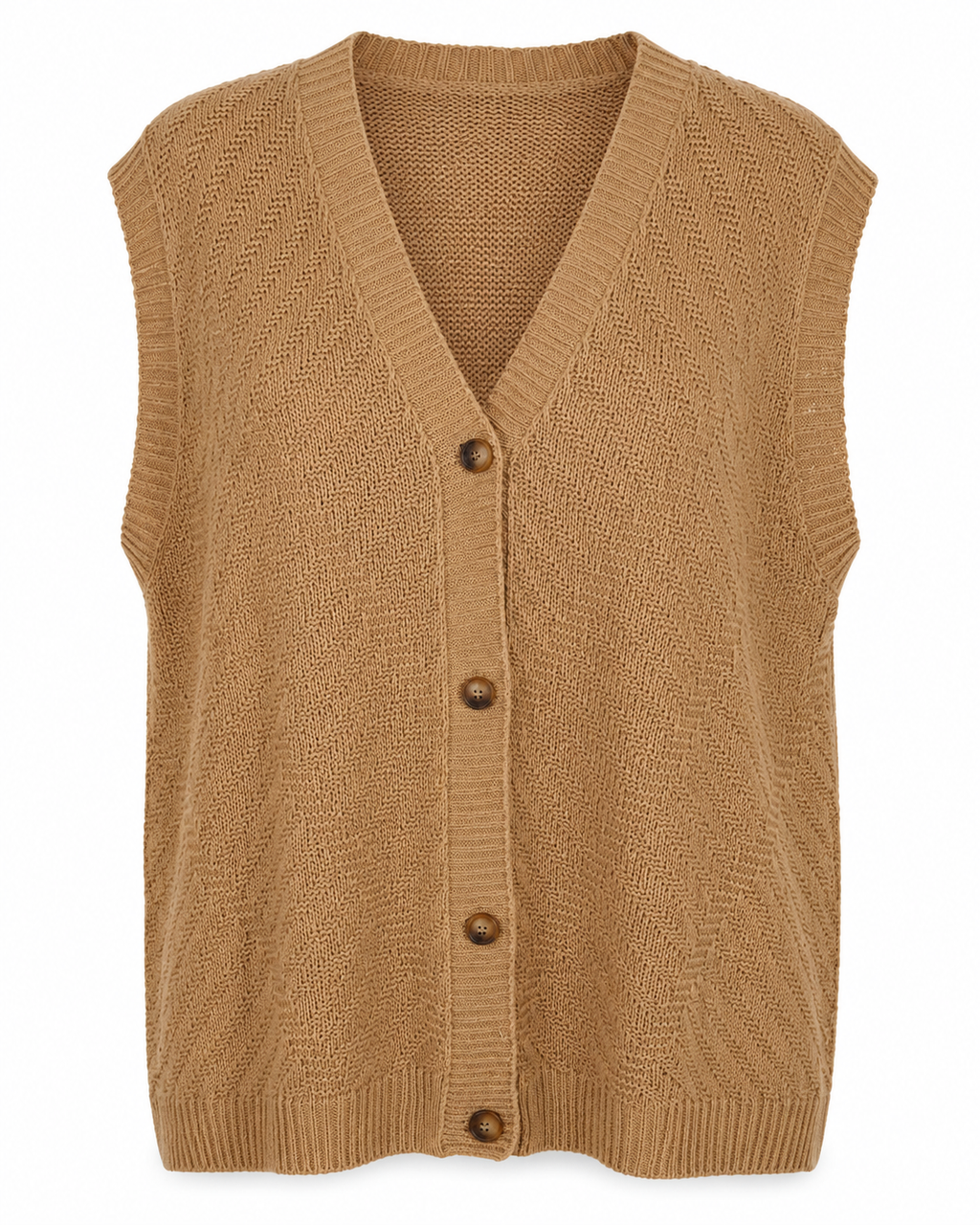 Gilet sans manches en maille relief – 80 cm MM