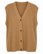 Gilet sans manches en maille relief – 80 cm MM