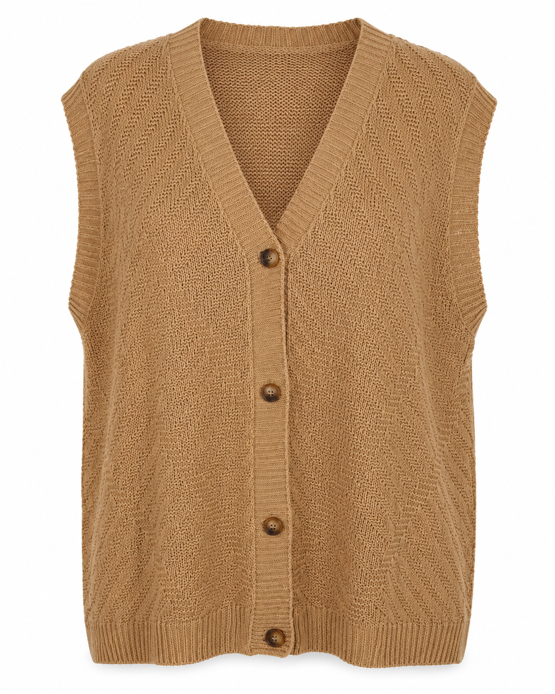 Gilet sans manches en maille relief – 80 cm MM