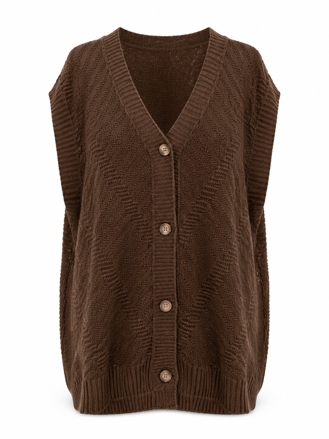 Gilet sans manches en maille relief – 80 cm MM