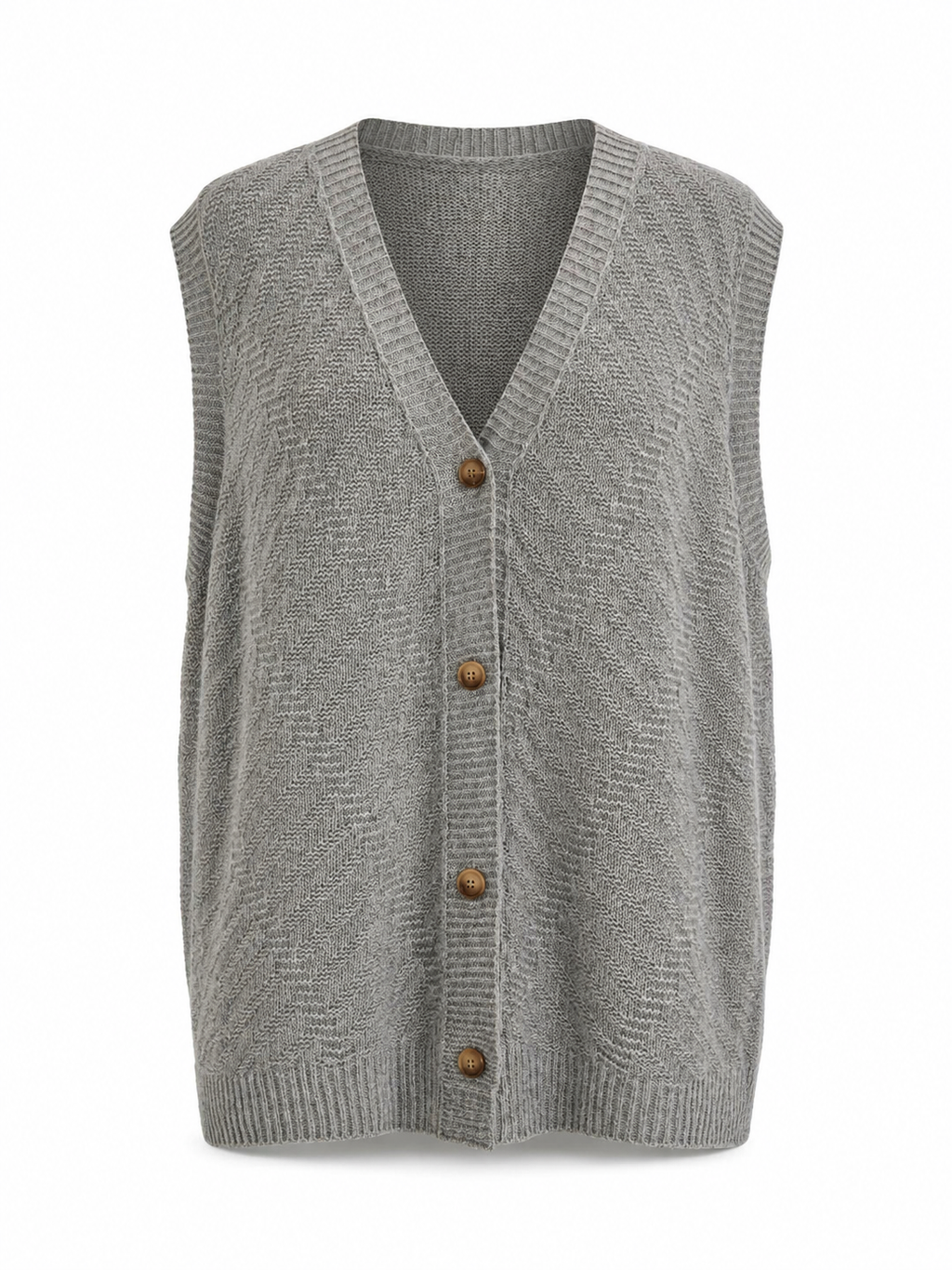Gilet sans manches en maille relief – 80 cm MM