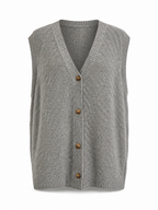 Gilet sans manches en maille relief – 80 cm MM