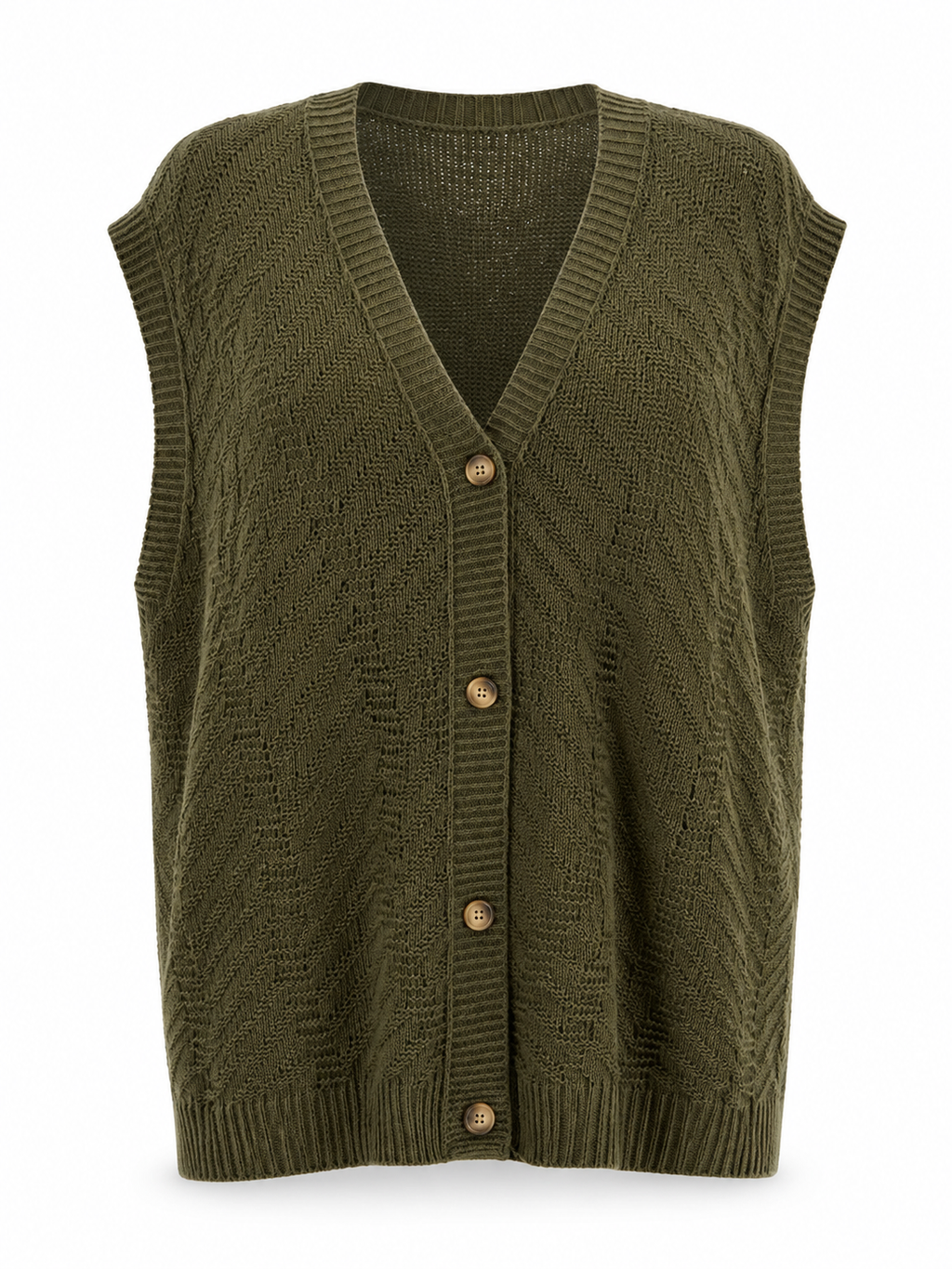 Gilet sans manches en maille relief – 80 cm MM