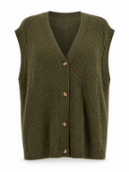 Gilet sans manches en maille relief – 80 cm MM