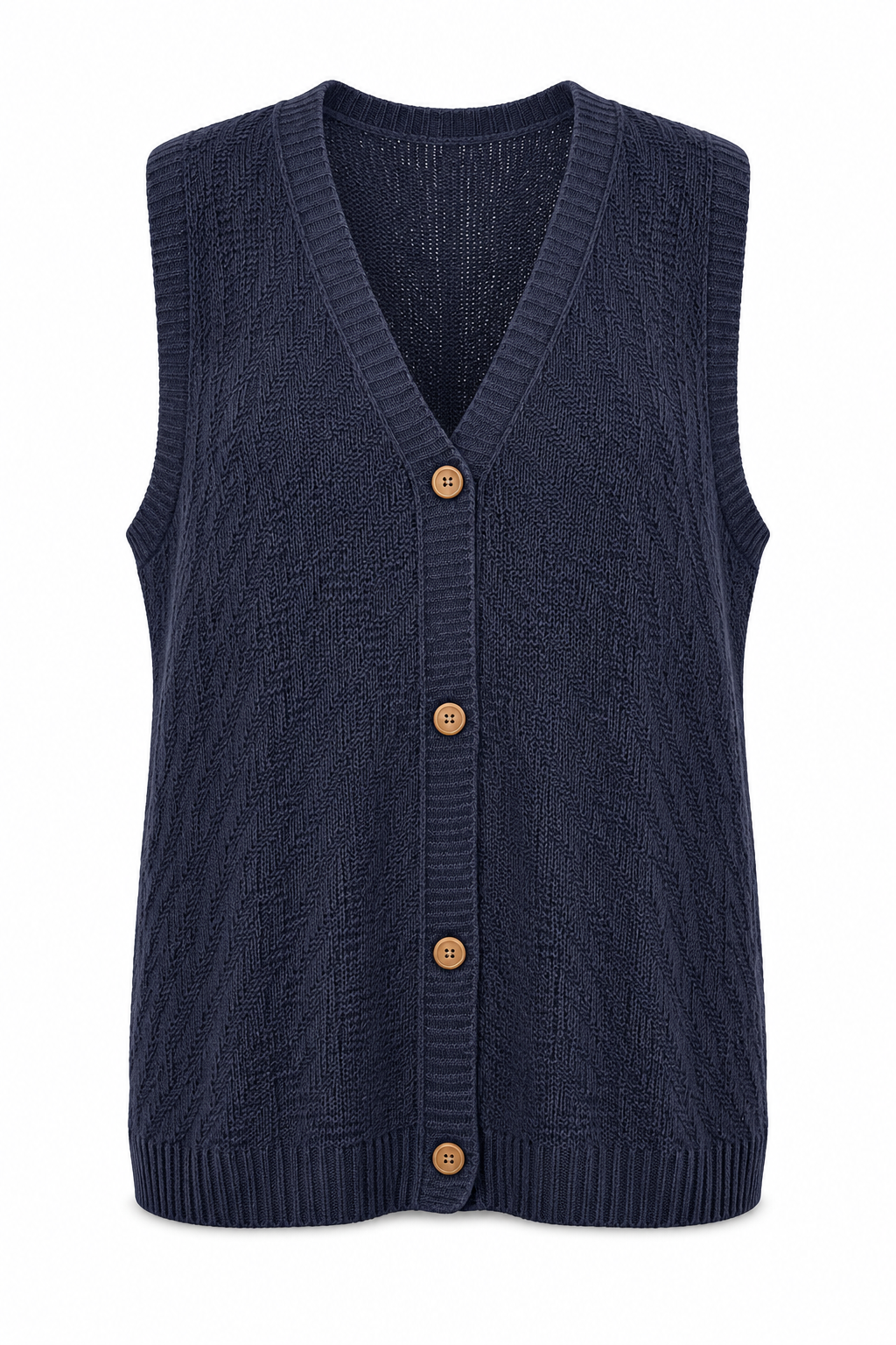 Gilet sans manches en maille relief – 80 cm MM