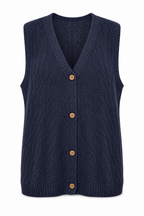 Gilet sans manches en maille relief – 80 cm MM