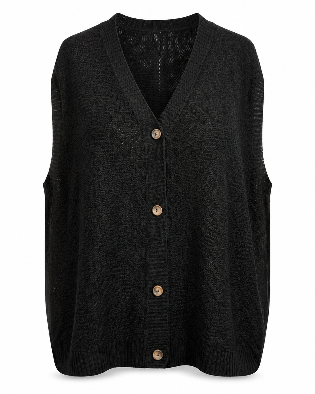 Gilet sans manches en maille relief – 80 cm MM