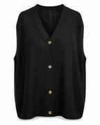 Gilet sans manches en maille relief – 80 cm MM