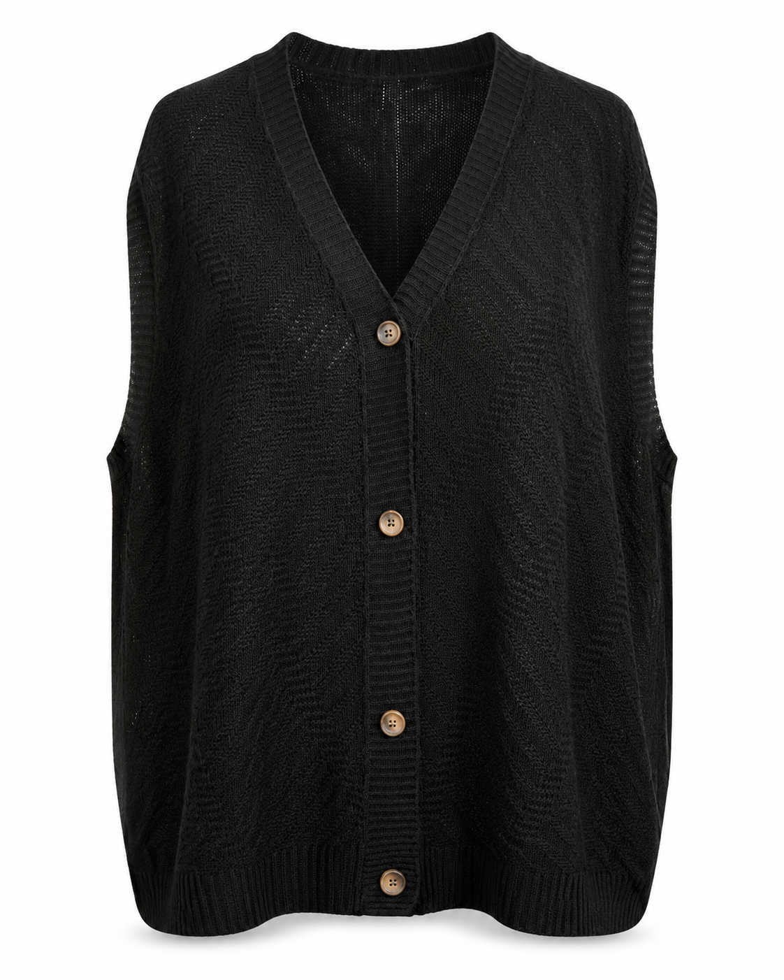 Gilet sans manches en maille relief – 80 cm MM