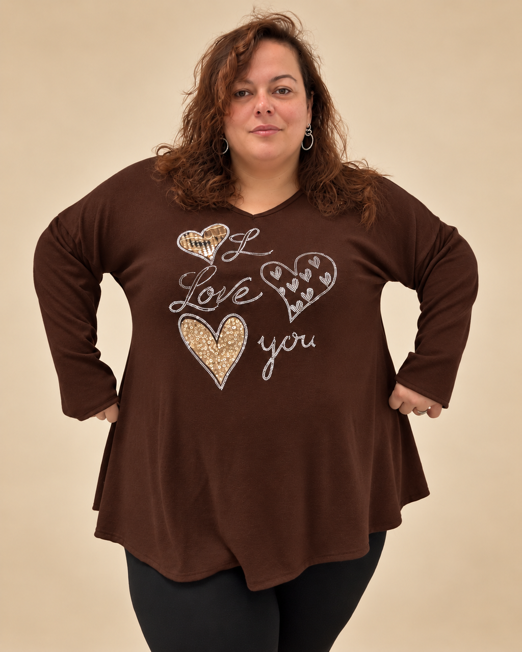Pull Cœur panthère — Chocolat, L’Indisciplinée