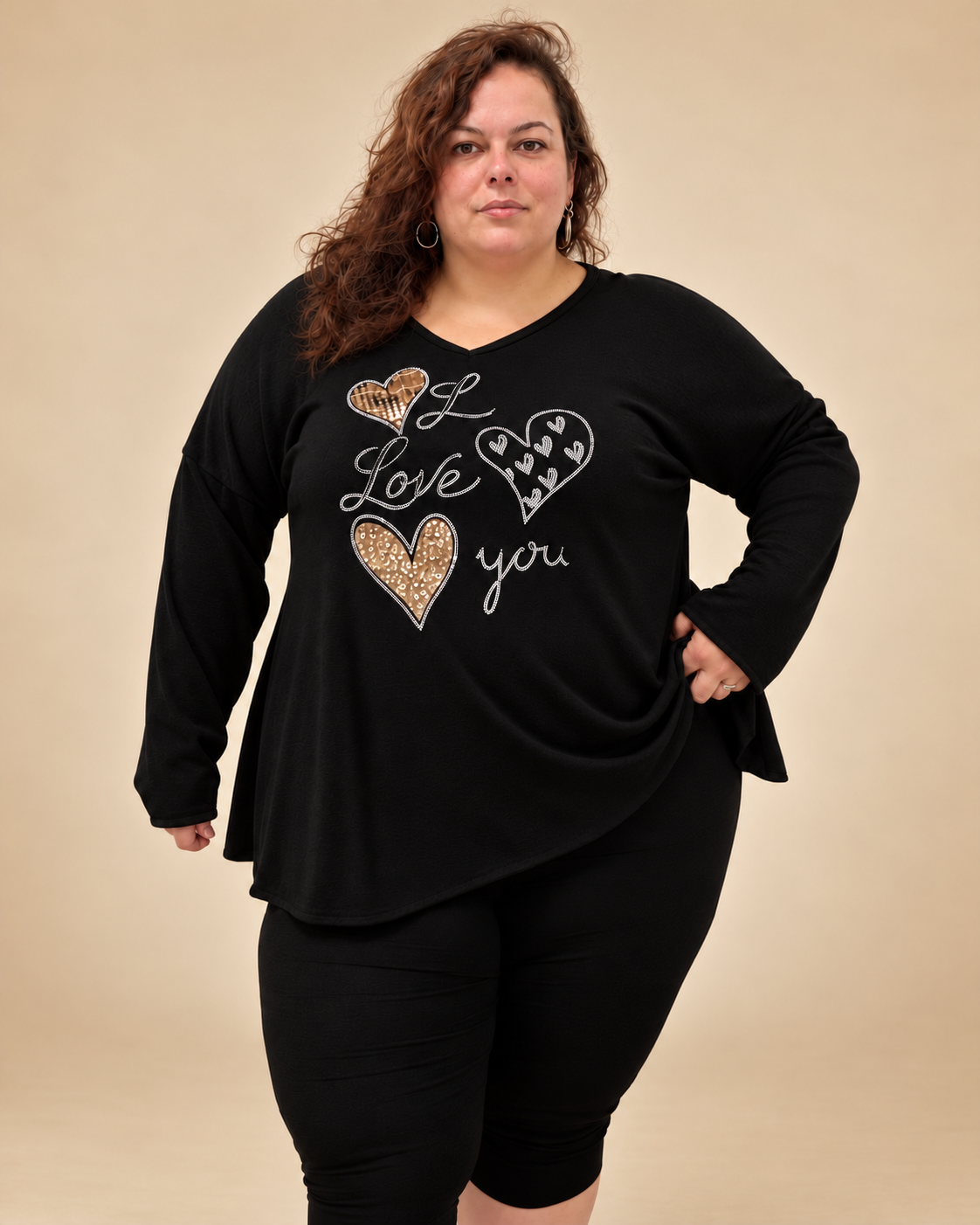 Pull Cœur panthère — Noir, L’Indisciplinée