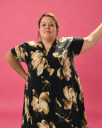 Robe longue trapèze imprimée grande taille L’Indisciplinée