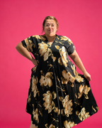 Robe longue trapèze imprimée grande taille L’Indisciplinée