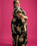 Robe longue trapèze imprimée grande taille L’Indisciplinée