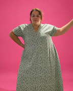 Robe longue trapèze imprimée grande taille L’Indisciplinée