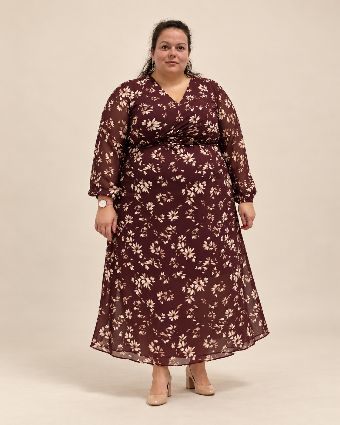 Robe longue en voile doublée jersey – coupe A-line L'indisciplinée