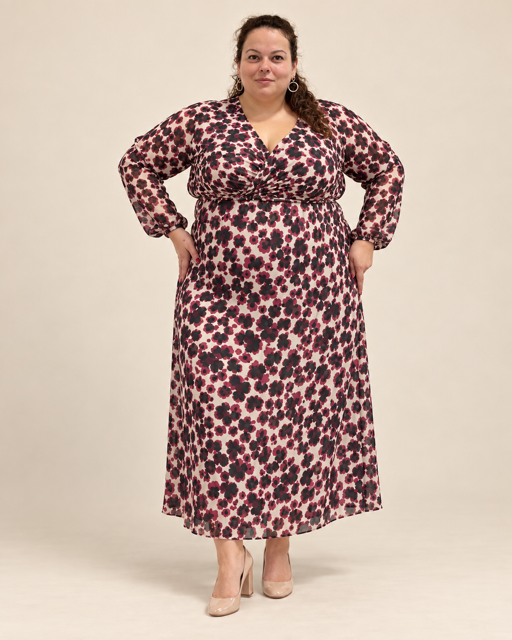 Robe longue en voile doublée jersey – coupe A-line L'indisciplinée