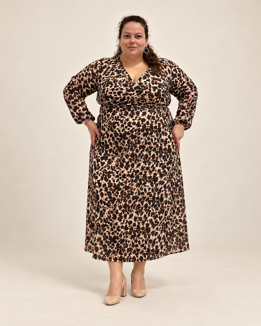 Robe longue en voile doublée jersey – coupe A-line L'indisciplinée