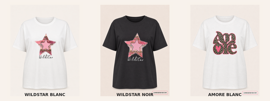 T-shirt long imprimé grande taille – 80 cm MM